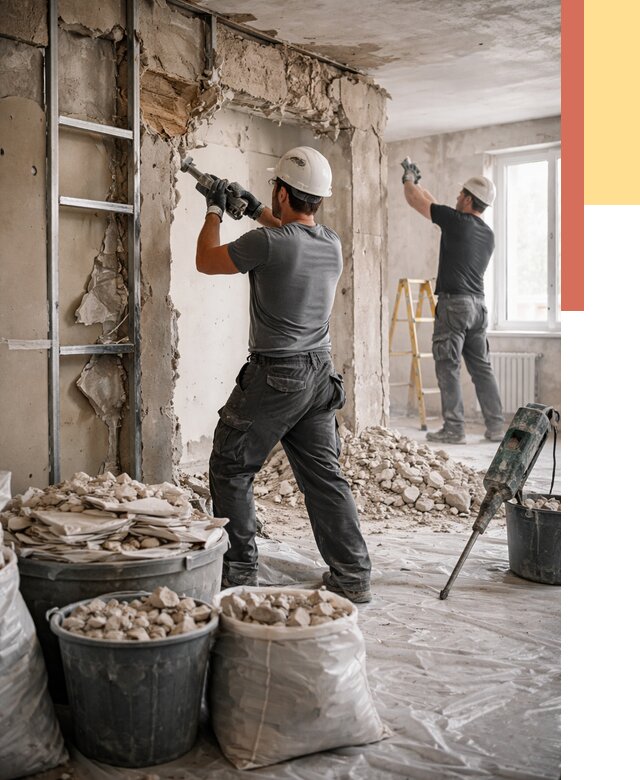 Демонтажные работы в Новосибирске от 2745 руб. — услуги и цена под ключ | ОТДЕЛОЧНИК-Нвс