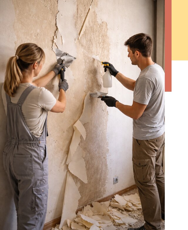 Снятие старых обоев в Новосибирске от 5337 руб. под ключ недорого | ОТДЕЛОЧНИК-Нвс