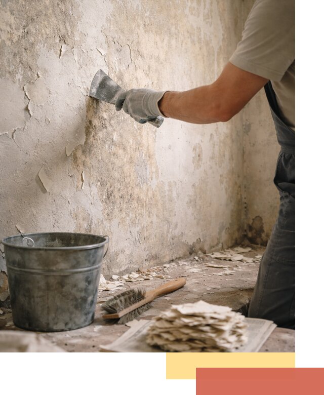 Удаление старой краски со стен в Новосибирске качественно и быстро