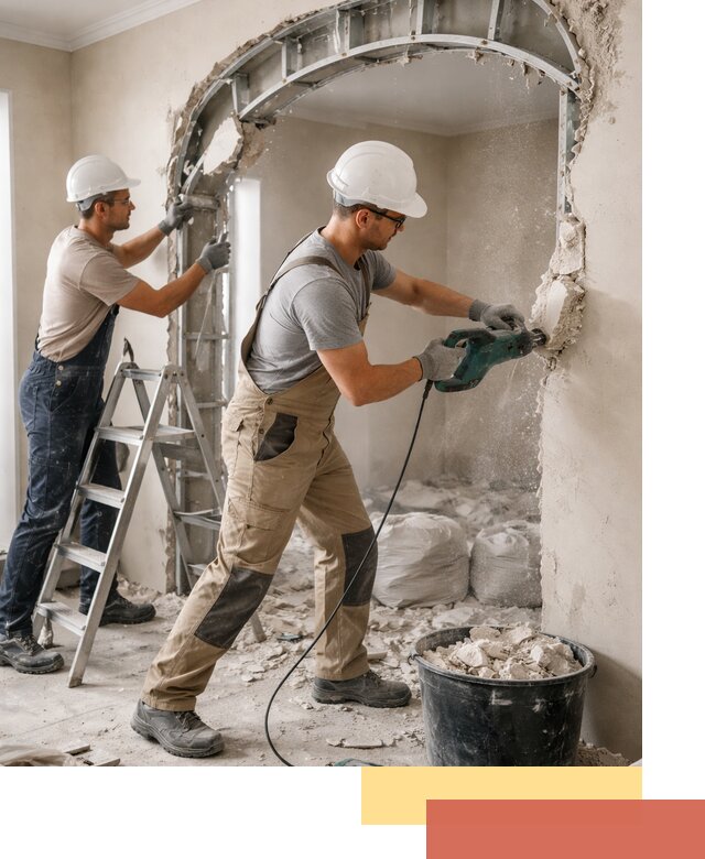 Демонтаж гипсокартонной арки в Новосибирске быстро и аккуратно