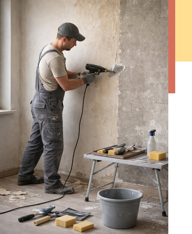 Очистка стен от клея в Новосибирске от 1881 руб. — снятие и удаление клея со стен | ОТДЕЛОЧНИК-Нвс