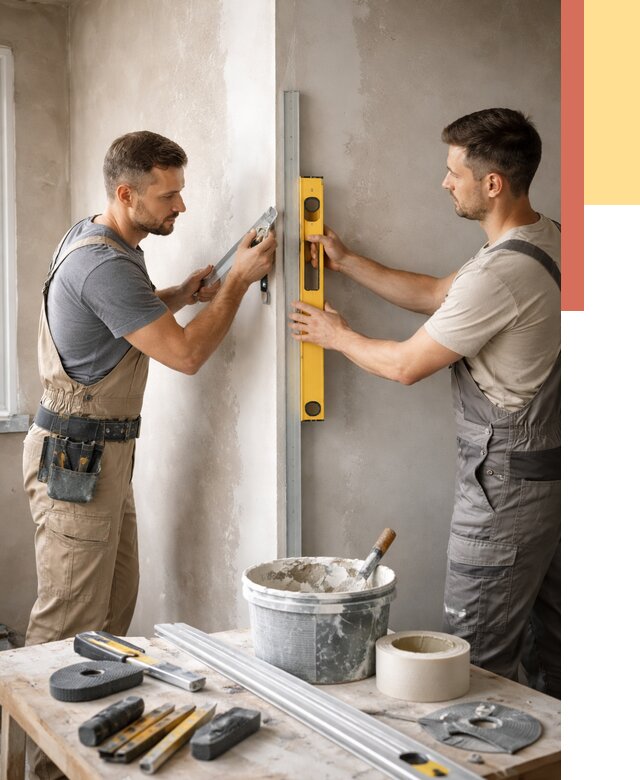 Выведение углов стен в Новосибирске от 1881 руб. быстро и недорого | ОТДЕЛОЧНИК-Нвс