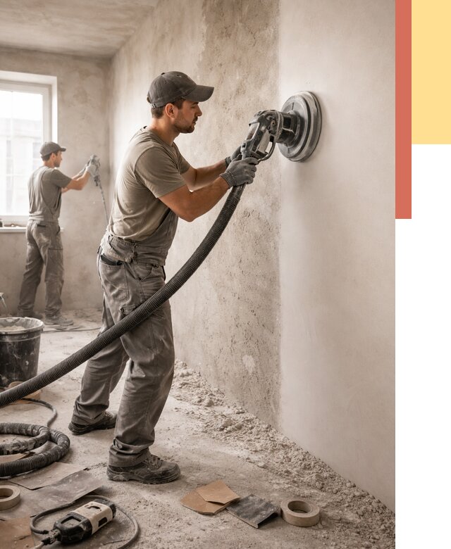 Шлифовка стен в Новосибирске от 1220 руб/м2 — быстро и недорого | ОТДЕЛОЧНИК-Нвс