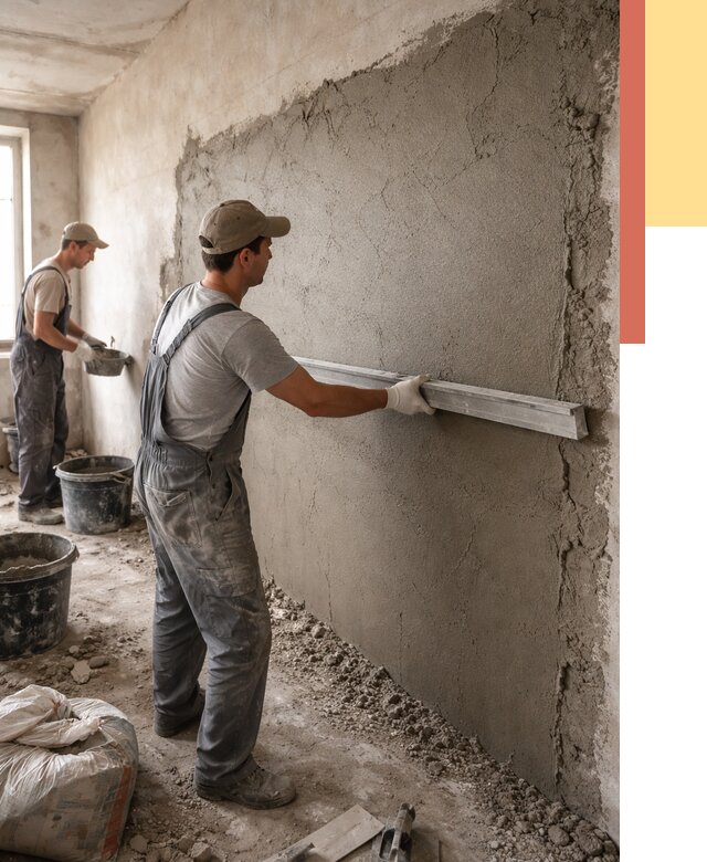 Цементная штукатурка стен в Новосибирске от 4575 руб/м2 — быстро и недорого | ОТДЕЛОЧНИК-Нвс