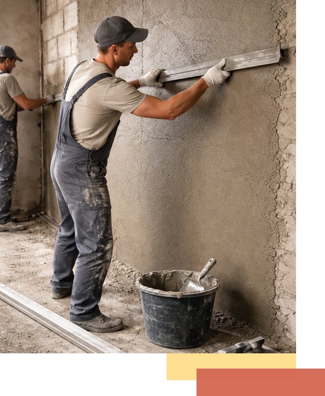 Штукатурка стен цементно-песчаная в Новосибирске профессионально