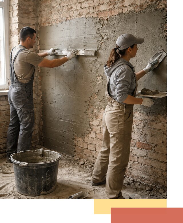 Штукатурка кирпичных стен в Новосибирске — качественно и надежно