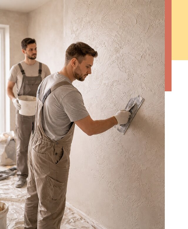 Фактурная штукатурка стен в Новосибирске от 4270 руб./м² — заказать под ключ | ОТДЕЛОЧНИК-Нвс