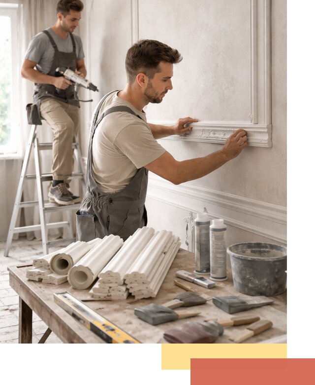 Монтаж лепнины на стены в Новосибирске профессионально и качественно