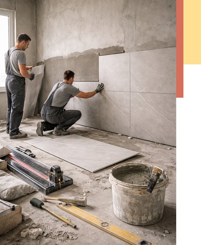 Облицовка стен керамогранитом в Новосибирске от 4270 руб./м² — услуги под ключ | ОТДЕЛОЧНИК-Нвс