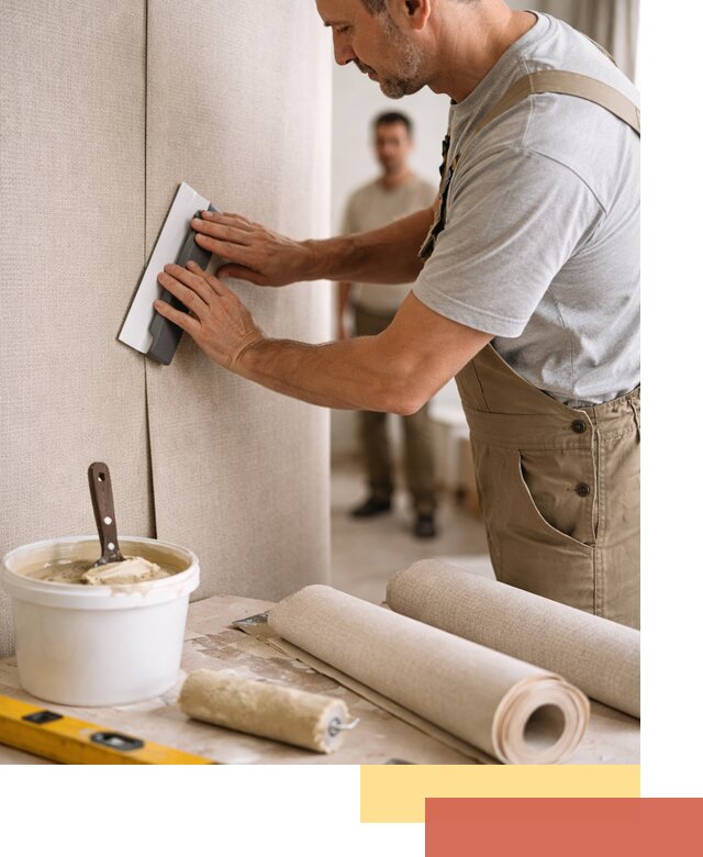 Поклейка текстильных обоев в Новосибирске профессионально и аккуратно