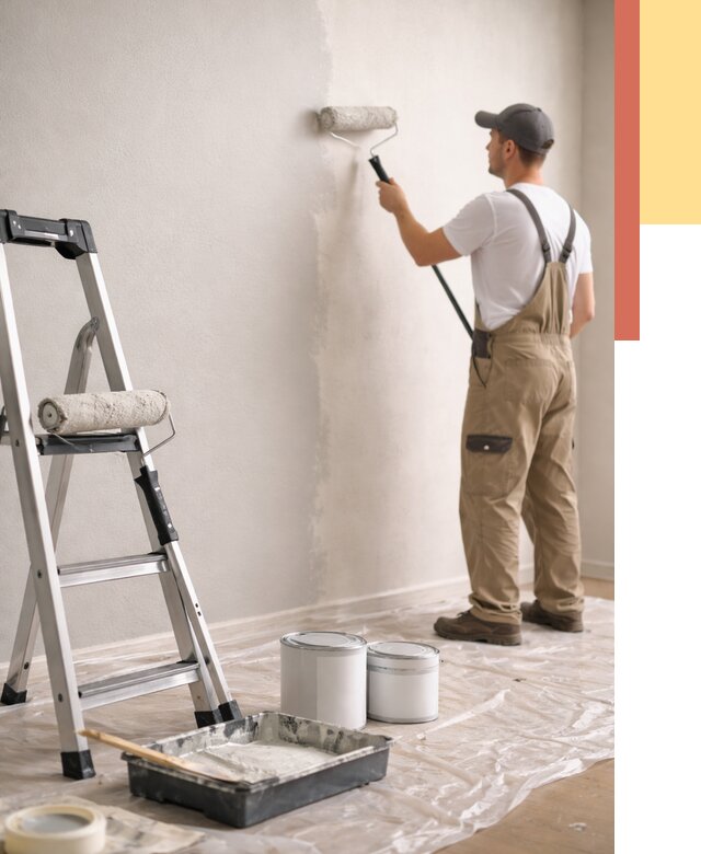 Покраска стен латексной краской в Новосибирске от 4575 руб. за м2 | ОТДЕЛОЧНИК-Нвс