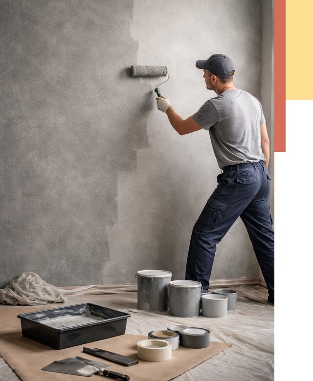 Покраска стен под бетон в Новосибирске от 661 руб. за м2 — быстро и недорого | ОТДЕЛОЧНИК-Нвс