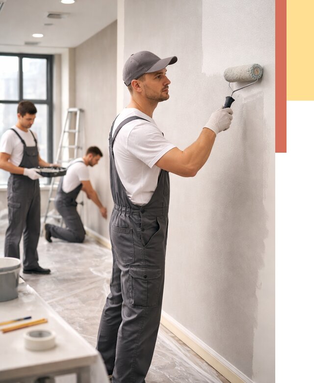 Покраска стен в офисе в Новосибирске от 8641 руб. — быстро и недорого | ОТДЕЛОЧНИК-Нвс