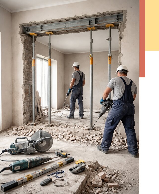 Прорезка проема в стене в Новосибирске от 4575 руб. — быстро и недорого | ОТДЕЛОЧНИК-Нвс