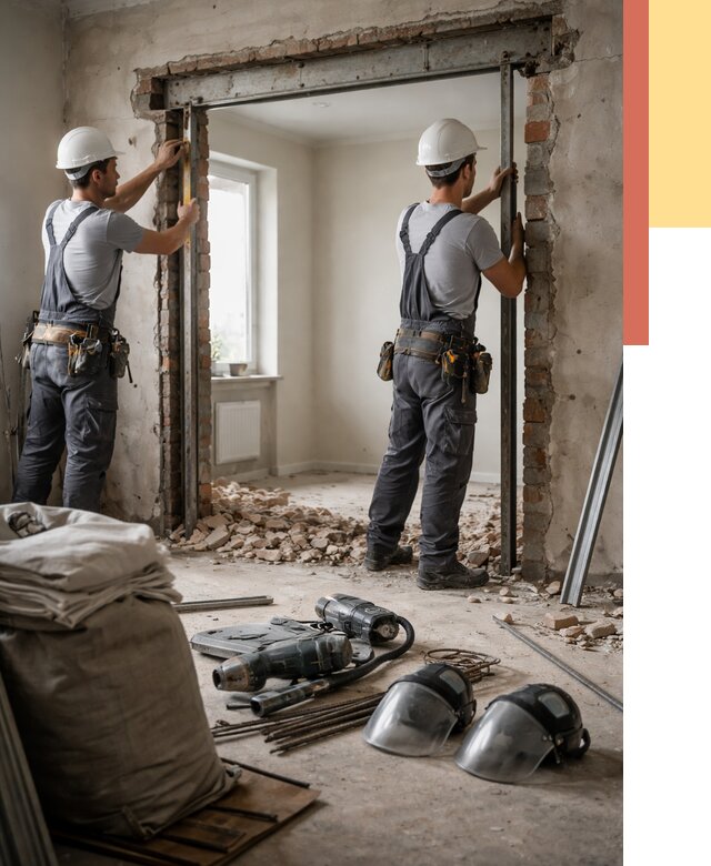 Расширение дверного проема в Новосибирске от 12708 руб. под ключ | ОТДЕЛОЧНИК-Нвс