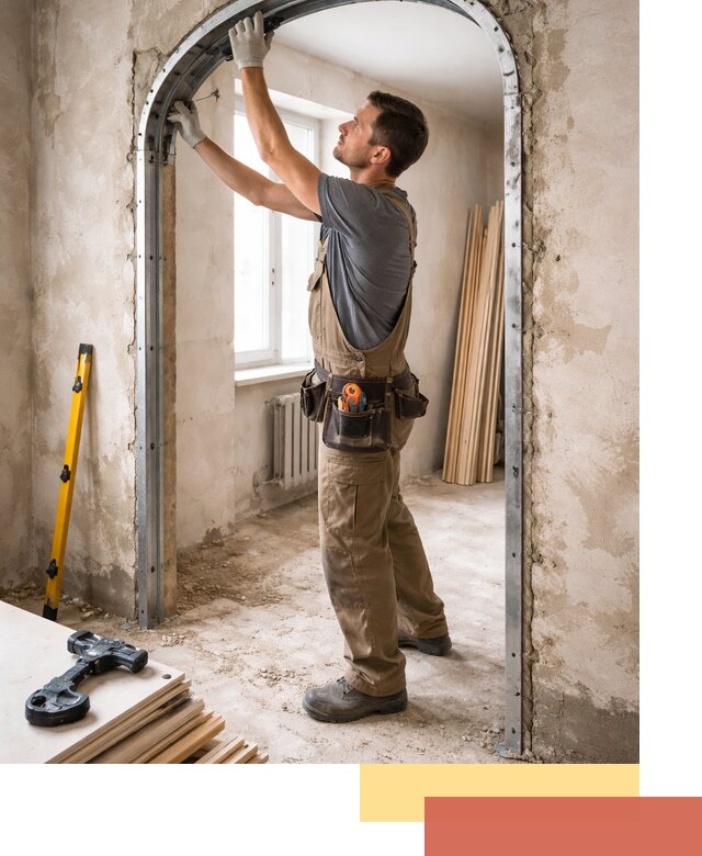 Устройство арочного проема в Новосибирске под ключ