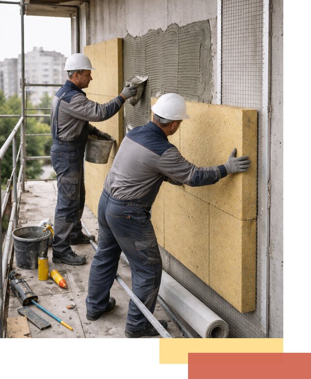 Утепление стен зданий и домов в Новосибирске качественно и надежно