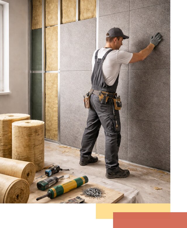 Профессиональная шумоизоляция стен в Новосибирске для квартиры и офиса