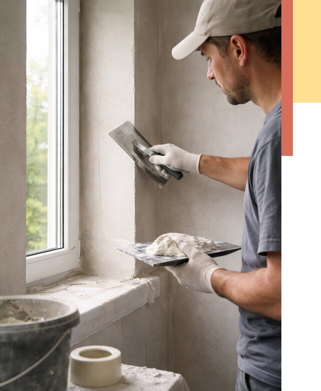 Штукатурка откосов в Новосибирске от 4575 руб/м² — услуги и выравнивание под ключ | ОТДЕЛОЧНИК-Нвс