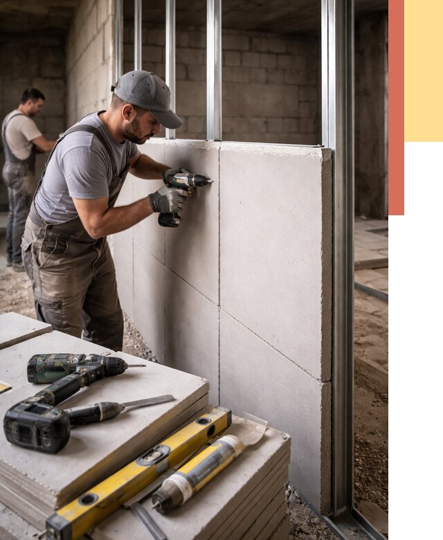 Кладка влагостойких перегородок ПГП в Новосибирске от 1220 руб. под ключ | ОТДЕЛОЧНИК-Нвс