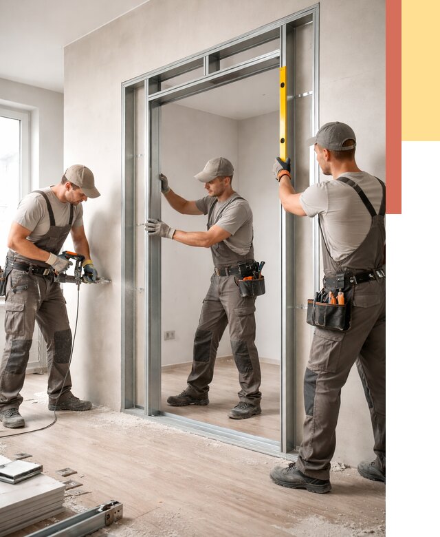 Устройство дверного проема в перегородке в Новосибирске от 4575 руб. под ключ | ОТДЕЛОЧНИК-Нвс