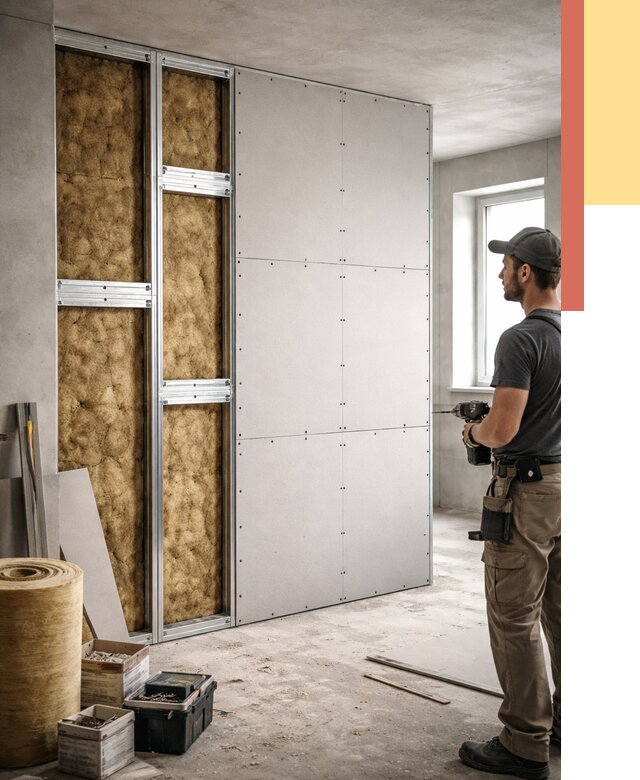 Усиленная перегородка под навеску в Новосибирске от 13012 руб. — монтаж под ключ | ОТДЕЛОЧНИК-Нвс