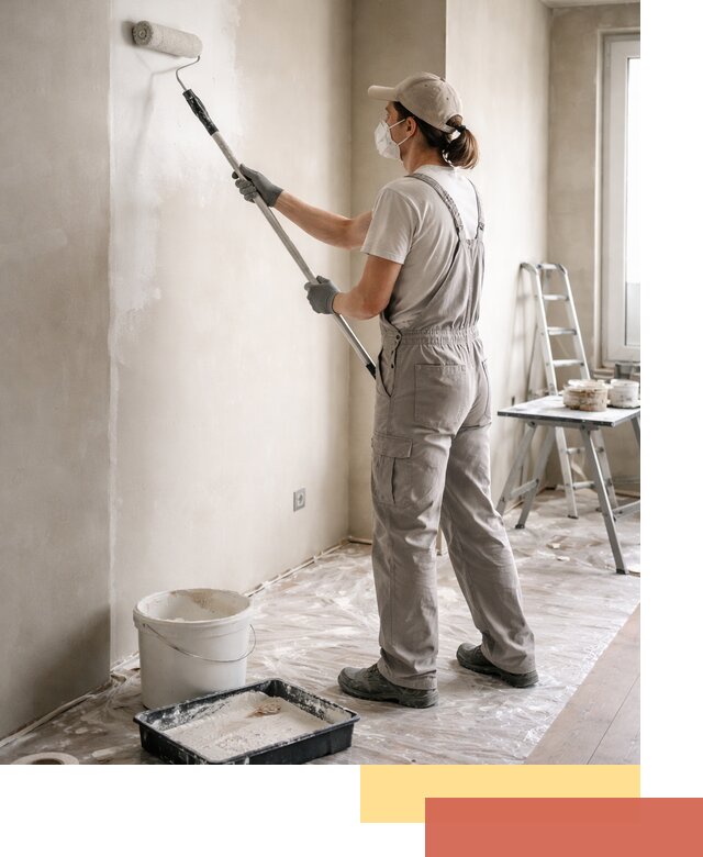 Покраска перегородок из гипсокартона в Новосибирске качественно и недорого