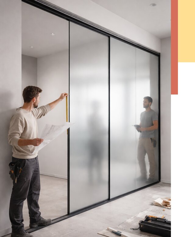 Матовые стеклянные перегородки в Новосибирске от 8641 руб. — монтаж и установка | ОТДЕЛОЧНИК-Нвс