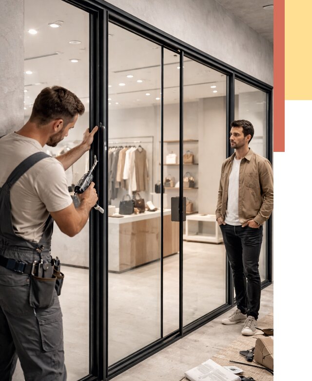 Стеклянные перегородки для магазинов в Новосибирске от 8336 руб. под ключ | ОТДЕЛОЧНИК-Нвс