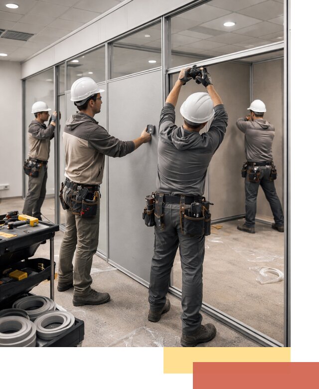 Мобильные офисные перегородки под ключ в Новосибирске