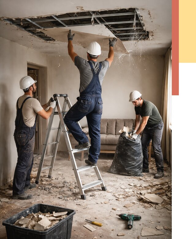 Демонтаж гипсокартонного потолка в Новосибирске от 427 руб. за м2 — ОТДЕЛОЧНИК-Нвс