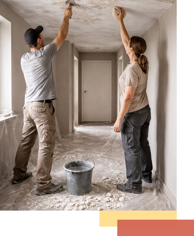 Удаление побелки с потолка в Новосибирске — быстро и аккуратно