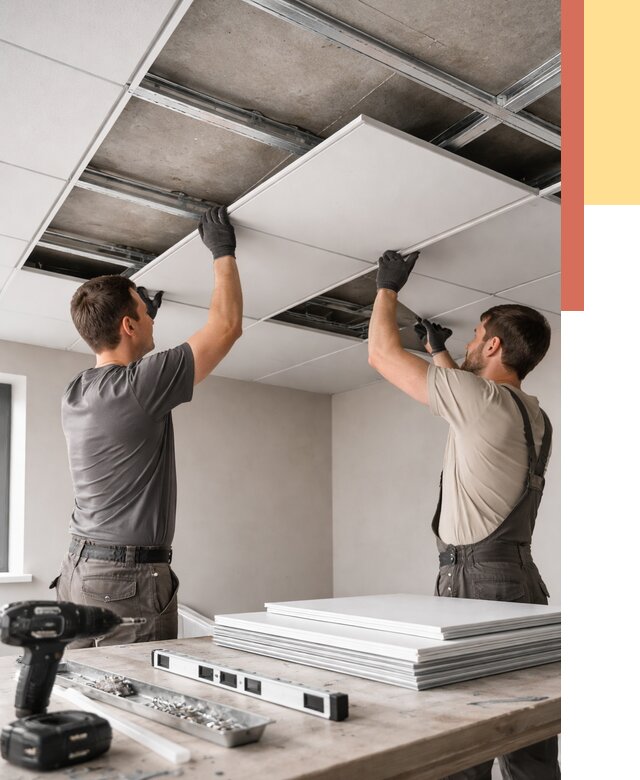 Монтаж кассетного потолка в Новосибирске от 4575 руб/м2 — установка и сборка | ОТДЕЛОЧНИК-Нвс