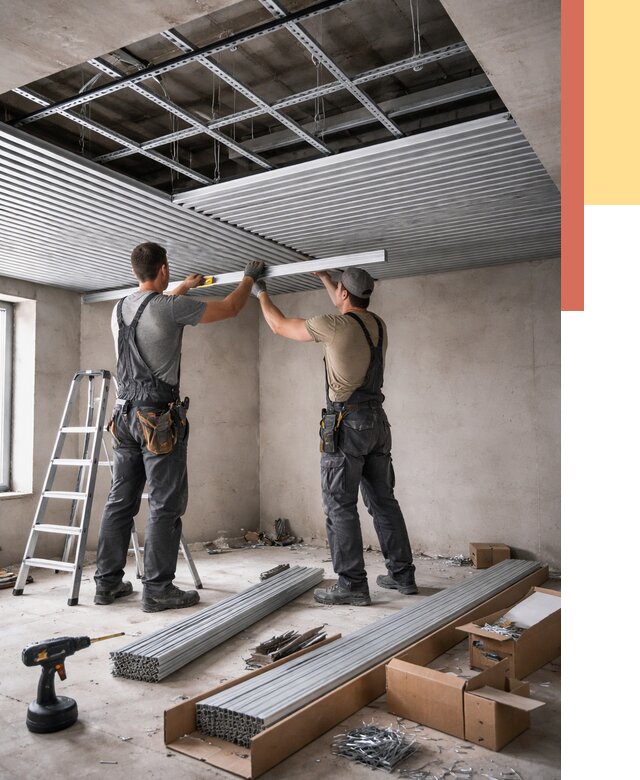 Монтаж реечного потолка в Новосибирске от 4575 руб. под ключ | ОТДЕЛОЧНИК-Нвс