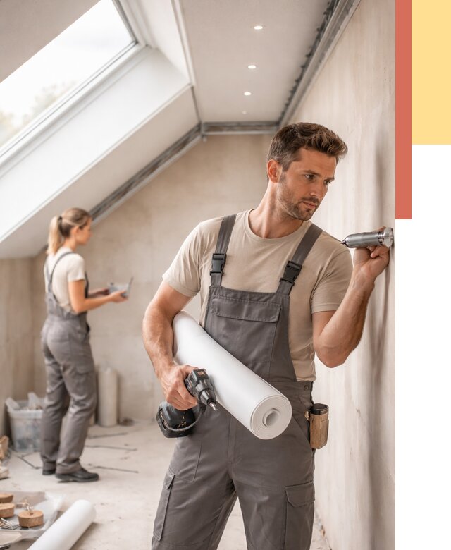 Монтаж натяжного потолка на мансарде в Новосибирске от 3558 руб. | ОТДЕЛОЧНИК-Нвс