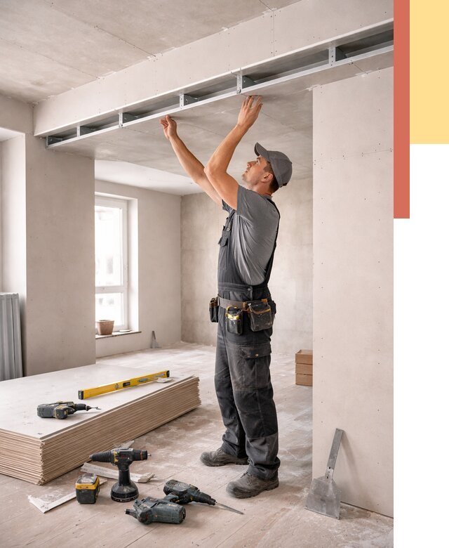 Потолок из гипсокартона с нишей в Новосибирске от 1271 руб. под ключ | ОТДЕЛОЧНИК-Нвс