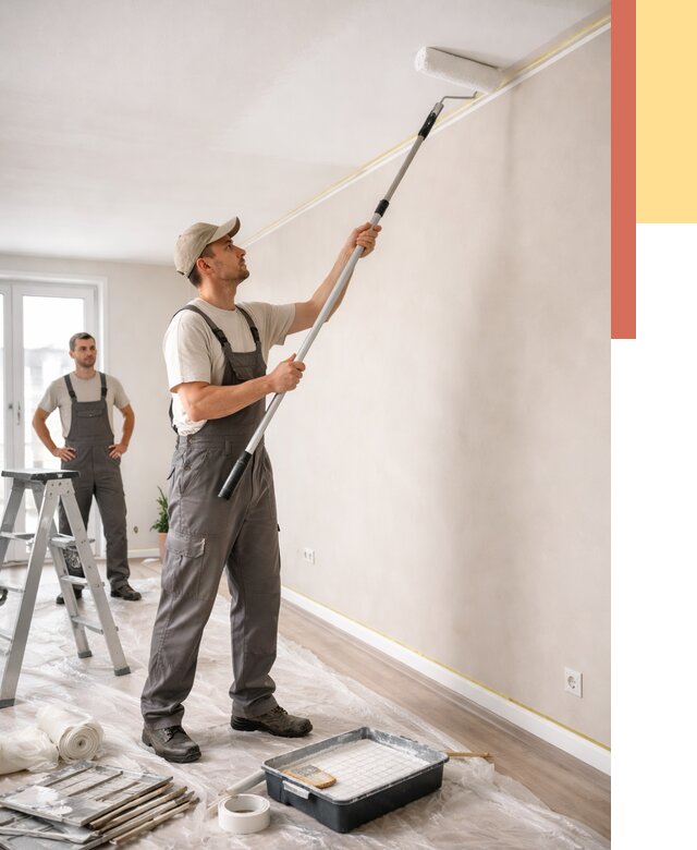 Покраска потолка из гипсокартона в Новосибирске от 4575 руб./м2 — услуги под ключ | ОТДЕЛОЧНИК-Нвс