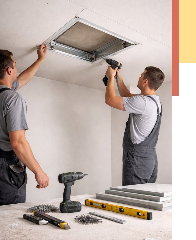 Установка люка в потолок ГКЛ в Новосибирске от 2542 руб. под ключ | ОТДЕЛОЧНИК-Нвс