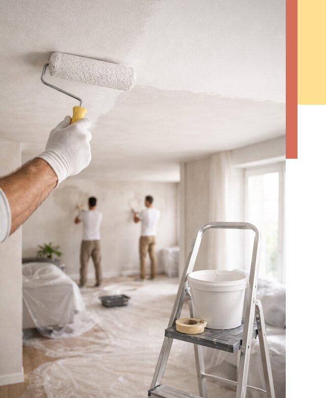 Покраска потолка акриловой краской в Новосибирске от 2542 руб. | ОТДЕЛОЧНИК-Нвс