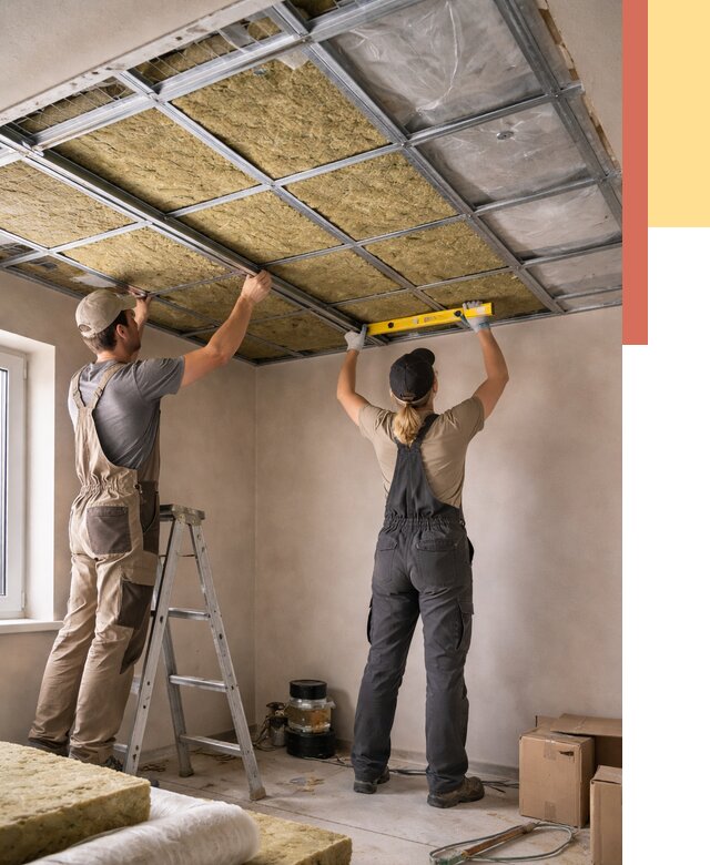 Шумоизоляция потолка в Новосибирске от 1271 руб. под ключ — услуги ОТДЕЛОЧНИК-Нвс